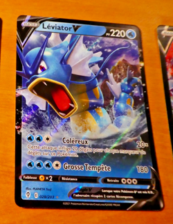 POKEMON EVOLUTION CELESTE FRANCAISE CARD HOLO CARTE Leviator V 028/203 EB07 FR M - Image 1