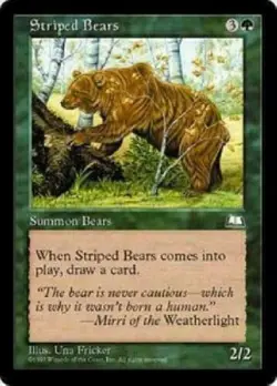 X4 Striped Bears Weatherlight Light Play MTG Magic DNA GAMES - Image 1