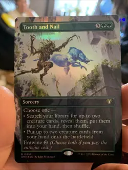 MTG: Commander Masters - Tooth and Nail - FOIL Borderless Rare - 0652 NM - Image 1