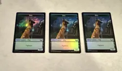 Fish Token 004 Dog Token 010- Foil x3 - Streets of New Capenna - Magic - NMT - Image 1
