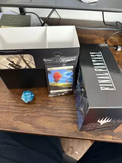 Magic The Gathering MTG Final Fantasy: GIFT Bundle - box, dice, land only - Image 1
