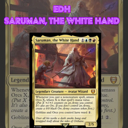 EDH - Saruman, the White Hand, MTG Commander Deck, Bracket 2, LOTR - Image 1