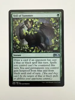 Veil of Summer MTG Magic the Gathering Card NM Near Mint M20 - Image 1
