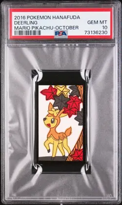 Pokemon Deerling Rare Pokemon Hanafuda Card Mario Pikachu TCG - PSA 10 Gem Mint - Image 1