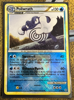 Pokemon Poliwrath 21/95 Regional Championships STAFF Promo Crosshatch Holo NM!! - Image 1