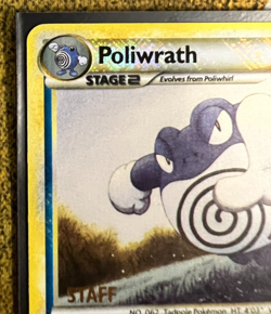 Pokemon Poliwrath 21/95 Regional Championships STAFF Promo Crosshatch Holo NM!! - Image 2