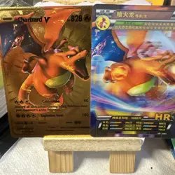 Pokemon Charizard V GOLD Fan Art DISPLAY Card MINT CONDITION. - Image 1