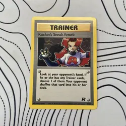 Pokemon TCG Rocket's Sneak Attack Team Rocket 72/82 Regular Rare Card LP - Image 1