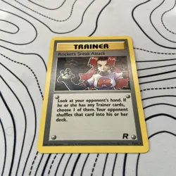 Pokemon TCG Rocket's Sneak Attack Team Rocket 72/82 Regular Rare Card LP - Image 2