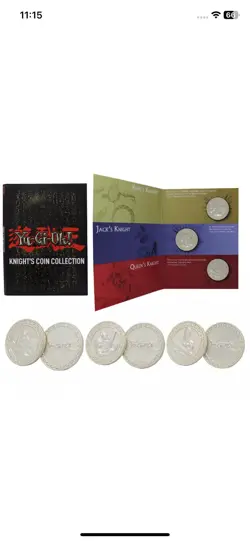 Yu-Gi-Oh! Limited Edition Silver Plated Knights Coin Collection Album - Image 1