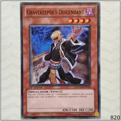Gravekeeper's Descendant - SDMA-EN019 - Common 1st Edition Yugioh - Image 1