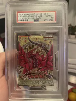 Crossroad of Chaos 1st Edition PSA 10 English Yu Gi Oh Booster Pack - Image 1