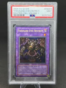 PSA 9 Yu-Gi-Oh! 2004 Thousand-Eyes Restrict MC1-EN004 Secret Rare Yugioh - Image 1