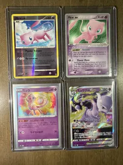 Pokemon- Mew & Mewtwo Card Lot - 4 Cards - Image 1