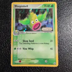 WEEPINBELL Legend Maker Stamped POKEMON Holo 2006 Trading Card 47/92 - HP/DMG - Image 1