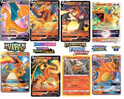 Pokemon Charizard Bundle, Lot Of EIGHT Cards, near mint unplayed - Image 1