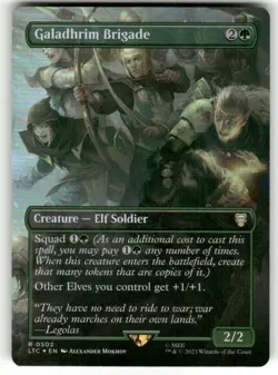 1x FOIL BORDERLESS Galadhrim Brigade, NM, LTC, Magic: the Gathering, MtG - Image 1