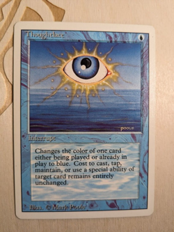 MTG - Thoughtlace - Revised Edition - Rare - Blue - Instant - Excellent / NM - Image 1