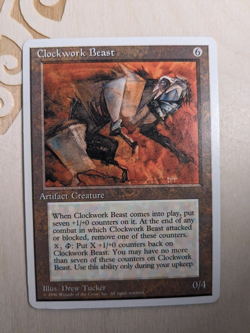 MTG - Clockwork Beast - ITP#49 - 1996 - Rare - Artifact - Excellent - Image 1