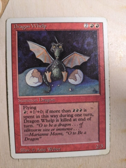 MTG - Dragon Whelp - Revised Edition - Red - Uncommon - Excellent/LP - Image 1