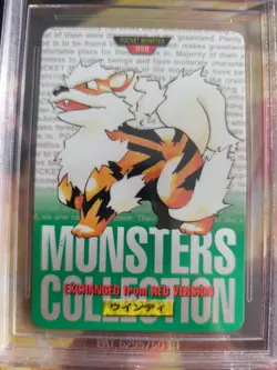 Pokemon Card Monsters collection Carddass 1996 Japanese BGS Beckett 9.5 Arcanine - Image 3