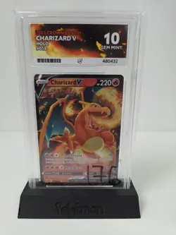 ACE 10 CHARIZARD V 018/159 CROWN ZENITH 2023 POKEMON FULL ART NOT PSA - Image 1