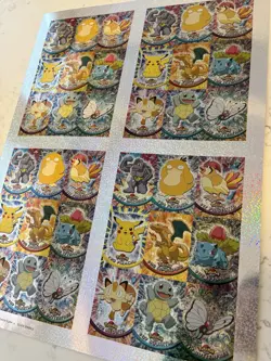 Pokemon 2000 Topps Chrome Sparkle Series 1 Retailer Display Poster Sheet - Image 1