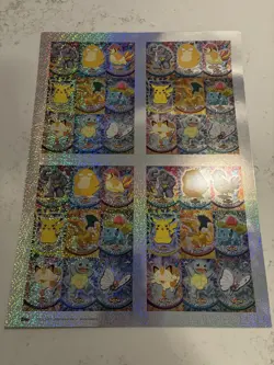 Pokemon 2000 Topps Chrome Sparkle Series 1 Retailer Display Poster Sheet - Image 2