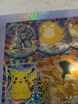 Pokemon 2000 Topps Chrome Sparkle Series 1 Retailer Display Poster Sheet - Image 4