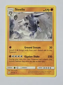 2019 Pokemon Steelix 104/236 unified minds set, mint/near mint - Image 1