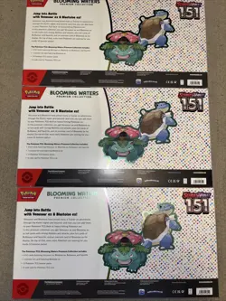 Pokemon 151 Blooming Waters Premium Collection Scarlet & Violet Lot Of 3 Sealed - Image 2