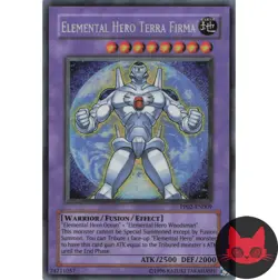 Yugioh Elemental HERO Terra Firma PP02-EN009 Secret Rare LP - Image 1
