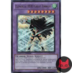 Yugioh Elemental HERO Great Tornado LC02-EN010 Ultra Rare Limited Edition NM - Image 1