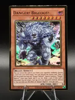 Yu-Gi-Oh! Danger! Bigfoot! MGED-EN018 Gold Ultra Rare 1st Ed *Pack Fresh* - Image 3
