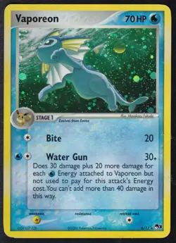 Vaporeon 6/17 Pop Series 3 Holo Rare Promo 2006 Vintage Pokemon TCG Card - Image 1