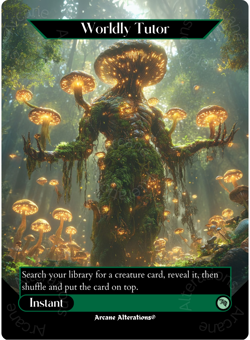 Worldly Tutor - Full Art Altered Art Custom Proxy Cards - Image 1