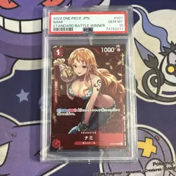 PSA 10 ONE PIECE Card Game Japanese NAMI STANDARD BATTLE WINNER PROMO ST01-007 - Image 1