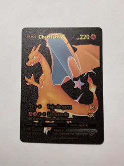 CHARIZARD V Black Foil Fan Art Display Card, HP 220 M/NM - Image 1