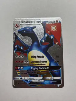Shiny Charizard Gx Silver Foil Fan Art Display Card NM/M - Image 1