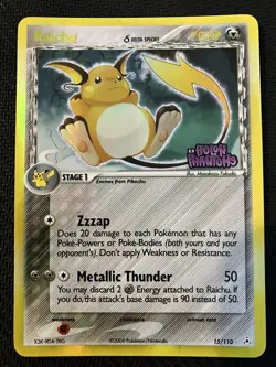 Raichu 15/110 Rare Stamped Holon Phantoms Reverse Holo Pokemon Card LP - Image 1