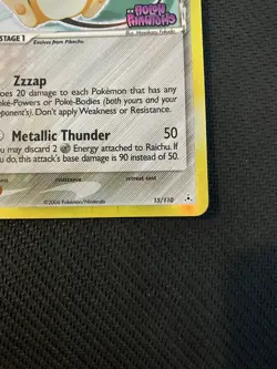 Raichu 15/110 Rare Stamped Holon Phantoms Reverse Holo Pokemon Card LP - Image 3