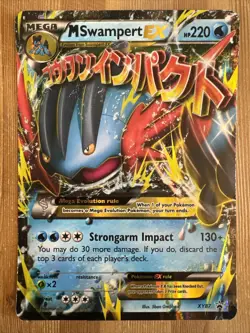 Mega Swampert EX - XY87 - Pokemon Promo XY Ultra Rare Card MP JUMBO OVERSIZED - Image 1