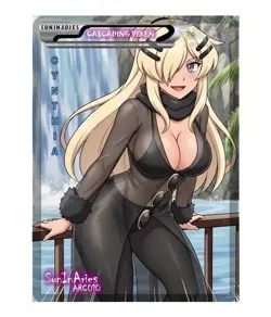 SunInAries - Custom Card Goddess Waifu Universe Cynthia Cascading Vixen ARC010 - Image 1