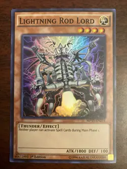 MP15-EN216 Lightning Rod Lord Super Rare 1st edition Mint YuGiOh Card - Image 1