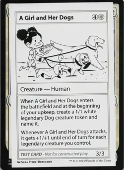 A Girl and Her Dogs S Mystery Booster 2 Playtest Cards 221/254 LP - Image 1