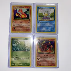 Pokemon Card Lot Of 4x: Charmeleon 35, Charmeleon 32, Squirtle 93 WOTC, Bulba 55 - Image 1