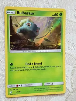 HOLO BULBASAUR Pokemon Card 2019 Movie Promo 1/18 HP60 Sun & Moon RARE - Image 2