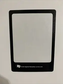 Black Blank Custom Card - Expansion #4 - Cards Against Humanity Card Game - Image 1