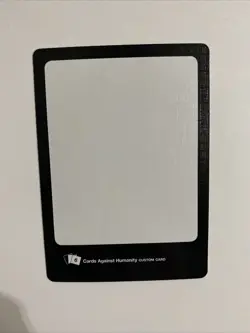 Black Blank Custom Card - Expansion #6 - Cards Against Humanity Card Game - Image 1