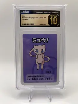 CGC 10 PRISTINE Mew Old Maid 2019 Japanese Pokemon Card - Image 1